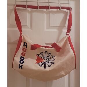 Red White Blue Reebok Nylon Duffle Sport Travel Gym Bag 1980s RARE Vintage